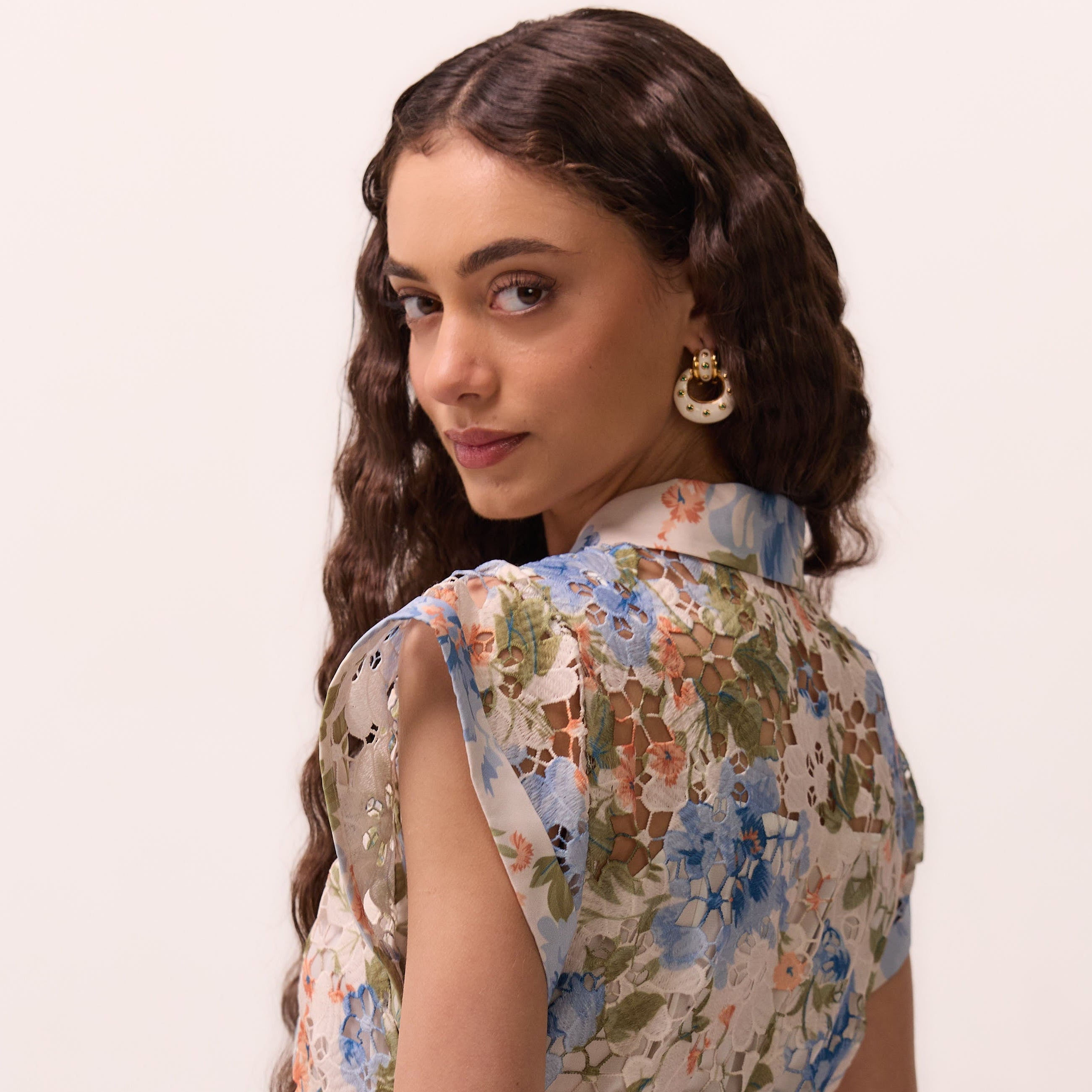 White Gold Vogue Earrings