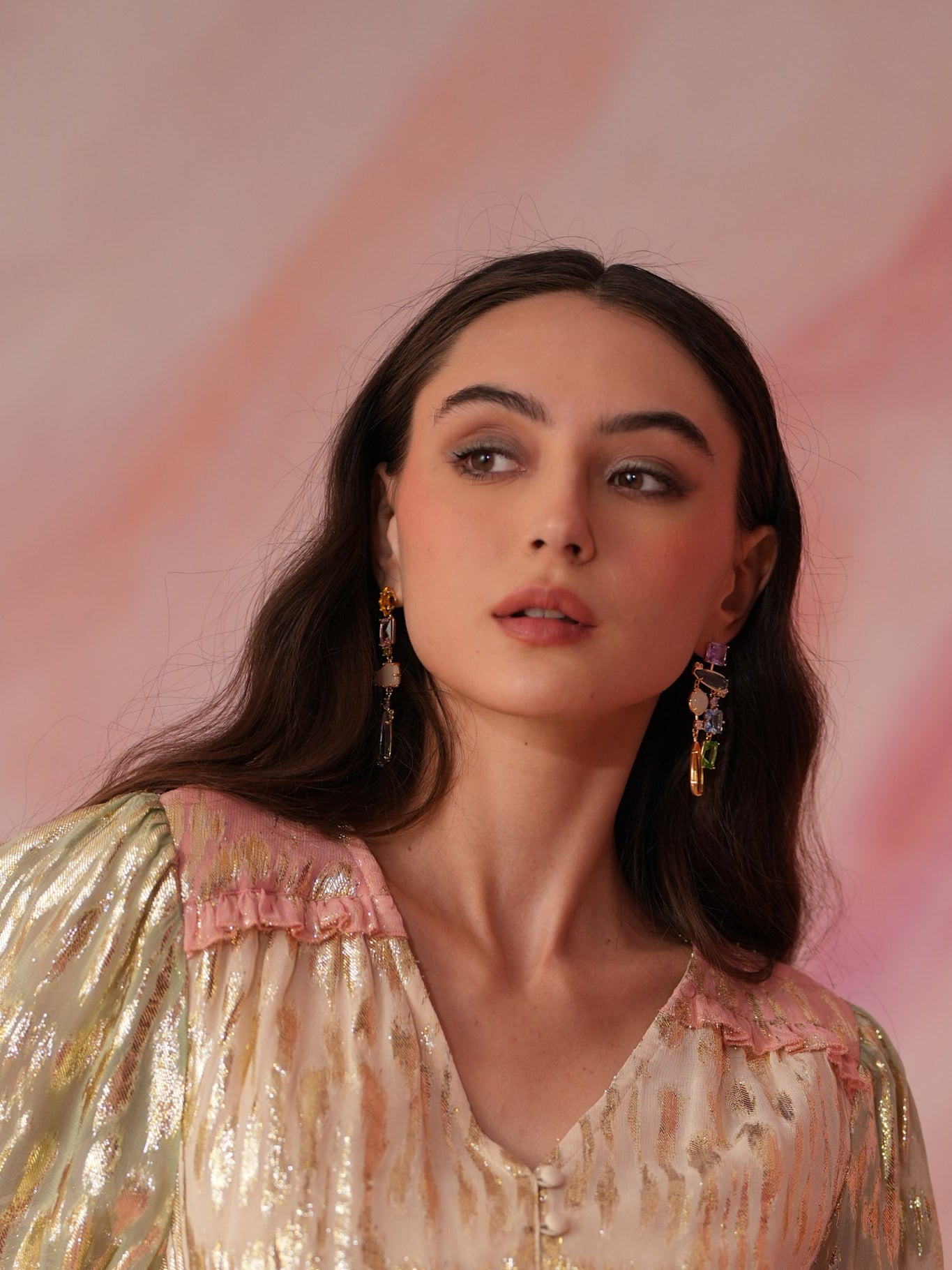 Asymmetrical Crystal Earrings
