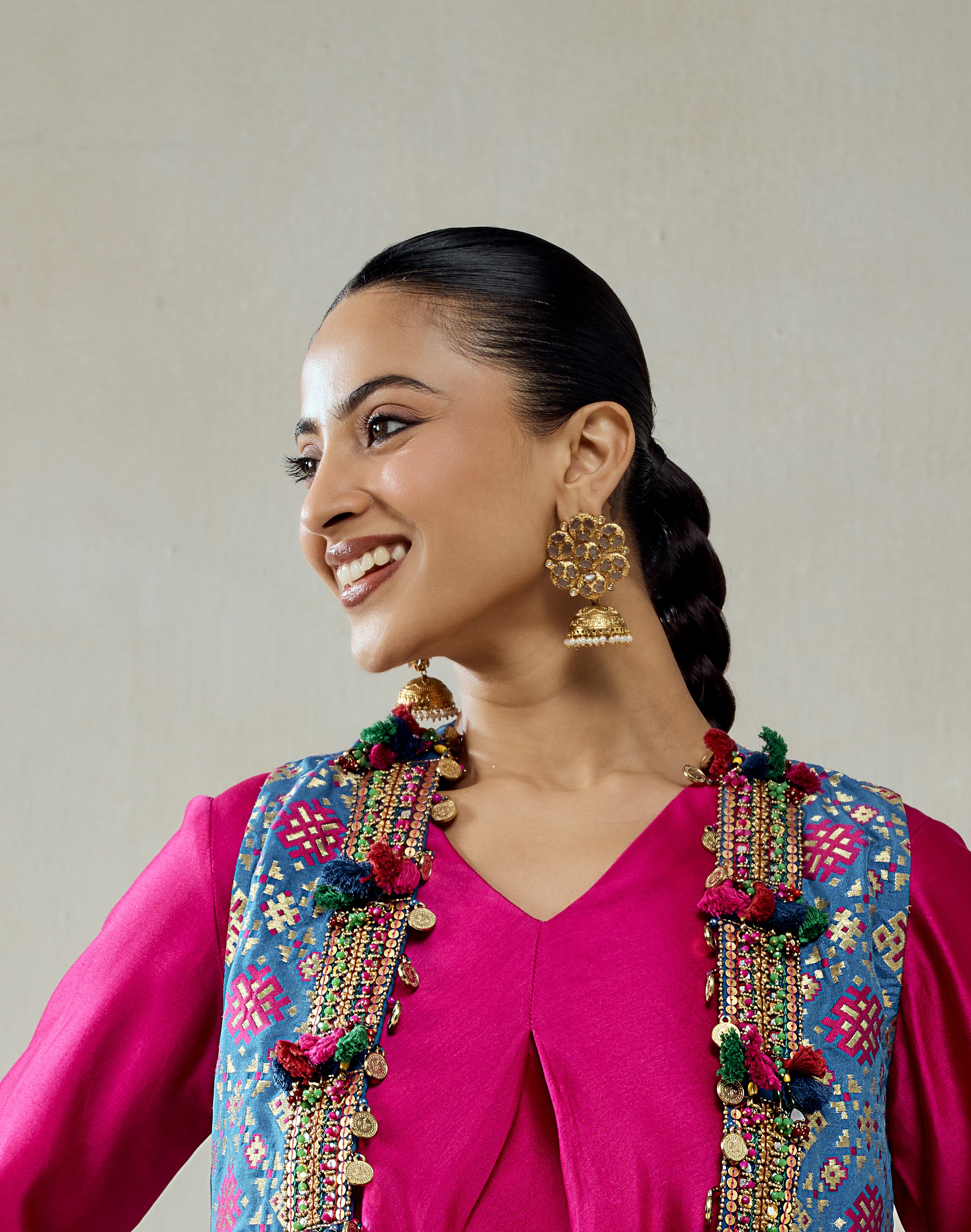 Meeta Antique Gold Jhumkas