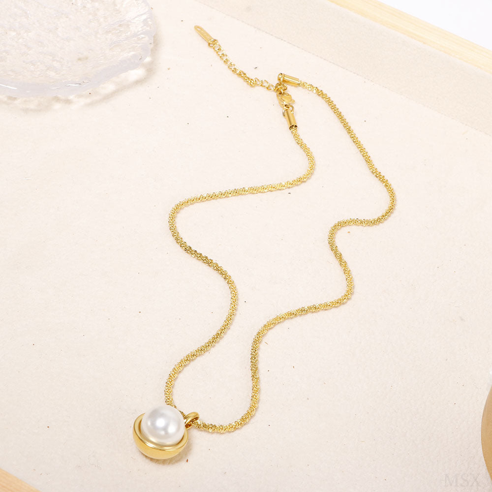 Pearl Gold Chain Necklace