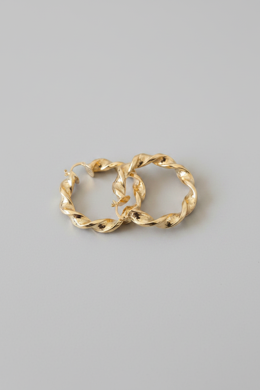 Statement gold hoops
