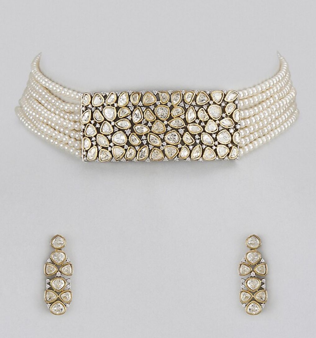 Pearl Kundan Festive Choker Set
